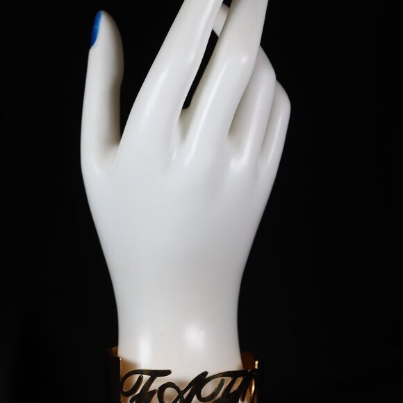 FAFO Script Cuff Bracelet – Gold Edition 💛💥 - Picture 2 of 3